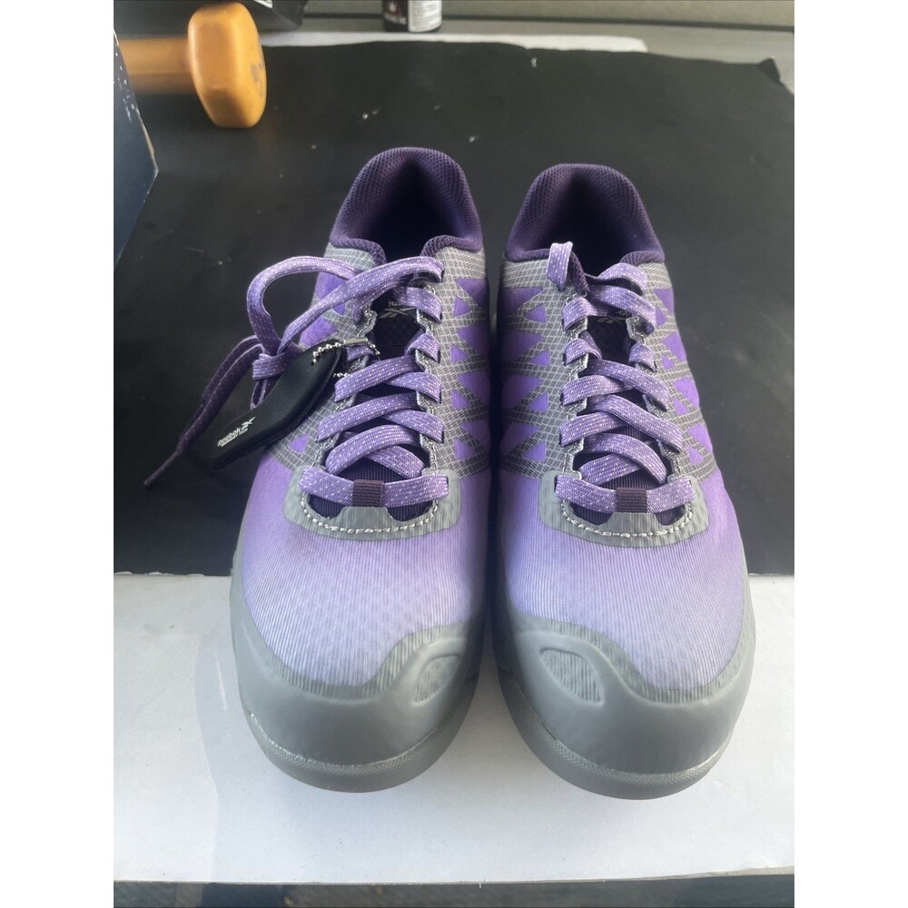 Reebok Women’s 8.5 Speed Tr Work Shoe Steel Toe Purple And Grey